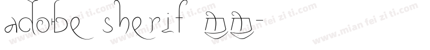 adobe sherif mm字体转换